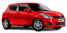 Maruti Suzuki Swift on rent for self drive in Delhi